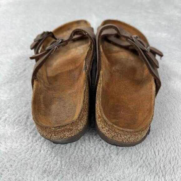 Birkenstock Miyari Brown Leather Sandals Women’s Size 37 EU - Picture 8 of 12